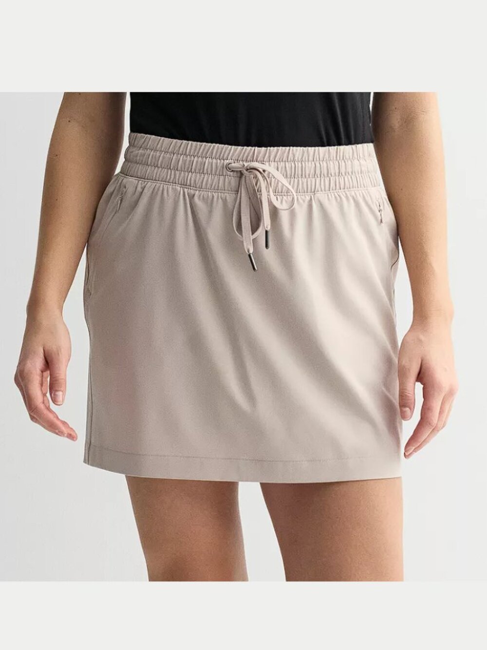 Tek Gear Mid Rise Active Skort with Pockets (L) Bailey Beige NWT!
